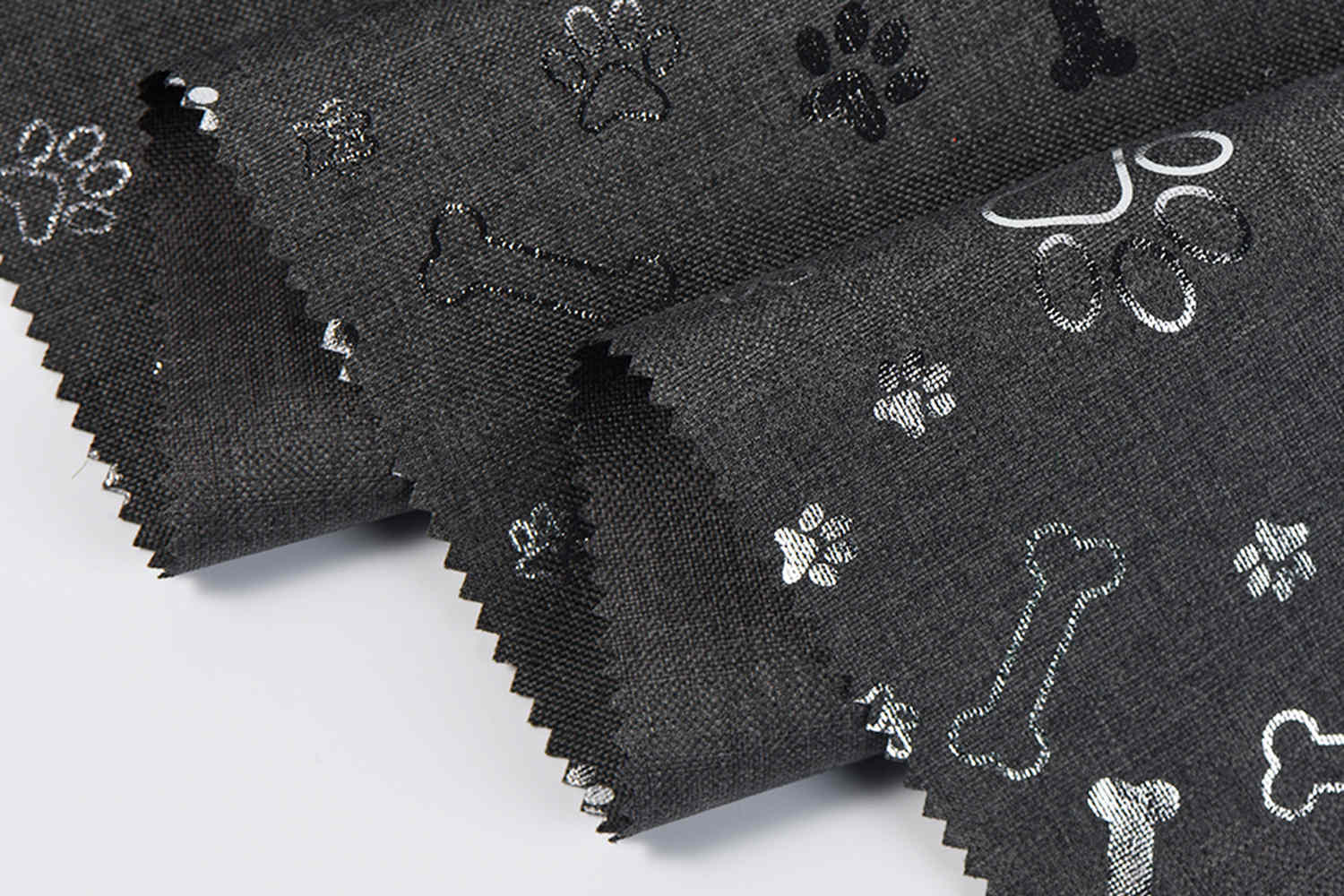 PU powlekane 600D 68T kation ze srebrnym wydrukiem