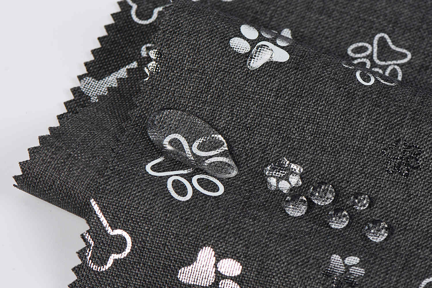 PU powlekane 600D 68T kation ze srebrnym wydrukiem